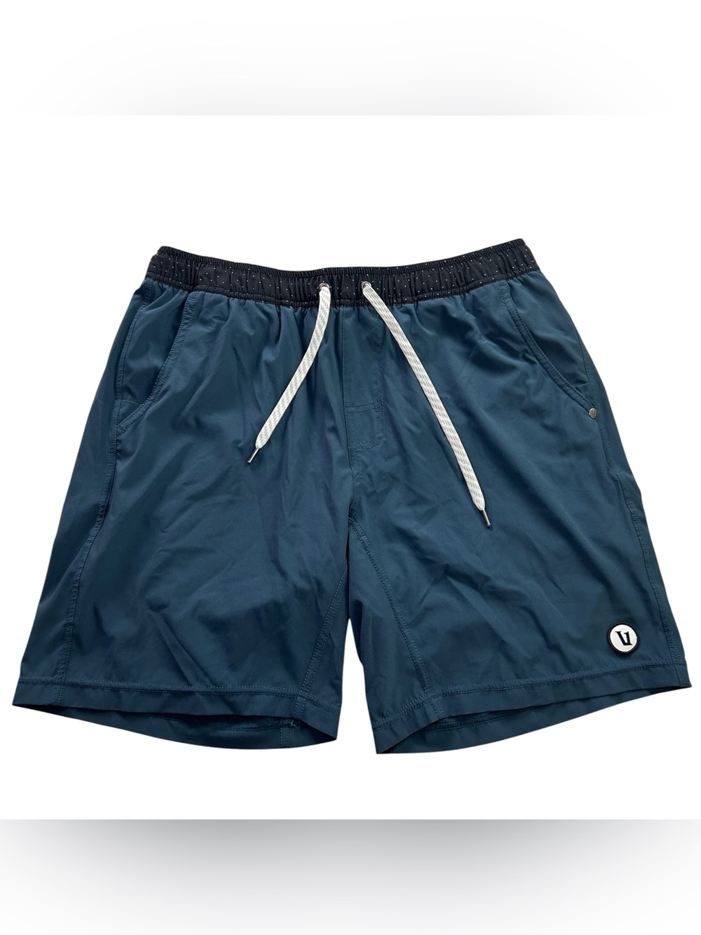 Vuori Kore Shorts Men’s Large Blue Performance Lined Stretch 7" Athletic Gym